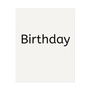 Birthday   Textured Watercolor Matte Posters