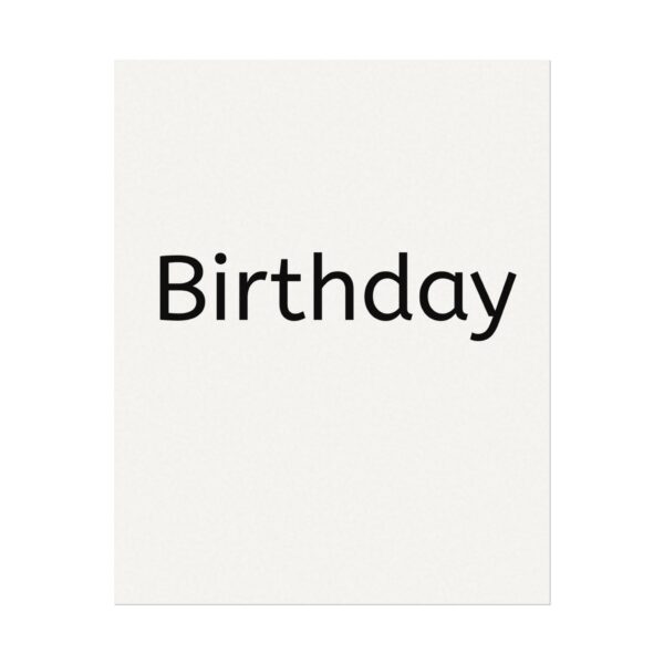 Birthday   Textured Watercolor Matte Posters