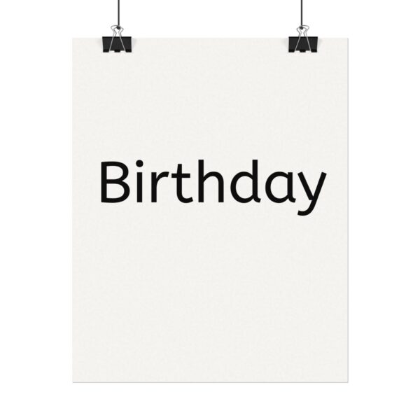 Birthday   Textured Watercolor Matte Posters - Image 2